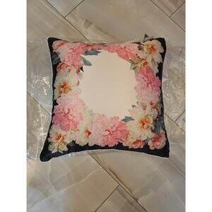 Ted Baker London Floral Sateen Accent Pillow Poly 18” Square with Insert